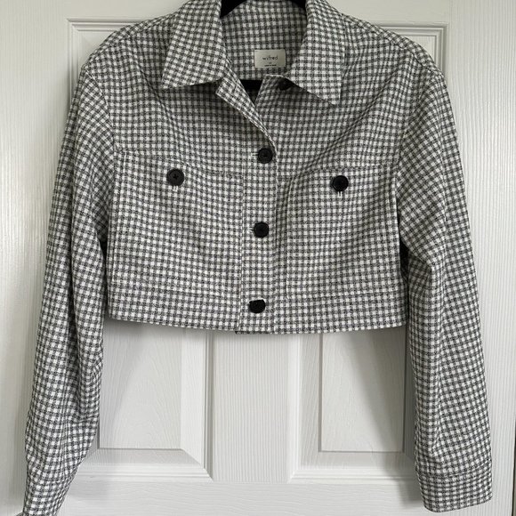 Aritzia Cropped Gingham Jacket - Picture 4 of 6
